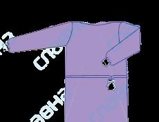 Халат медичний (хірургічний) на зав’язках «КОМФОРТ» довжиною 134 см (розмір 54 - 56 (ХL)) «Славна®» (спанлейс - 68 г/м2) стерильний